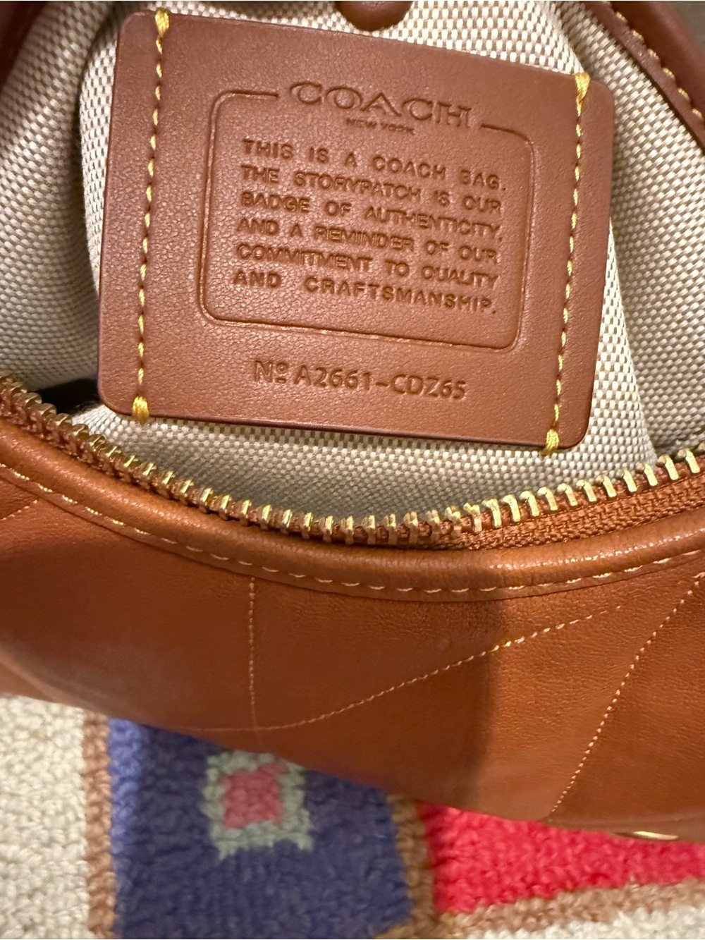 COACH Juliet Quilted Shoulder Bag 25 in Amber Brown NWOT/PRICE FIRM - Picture 10 of 11